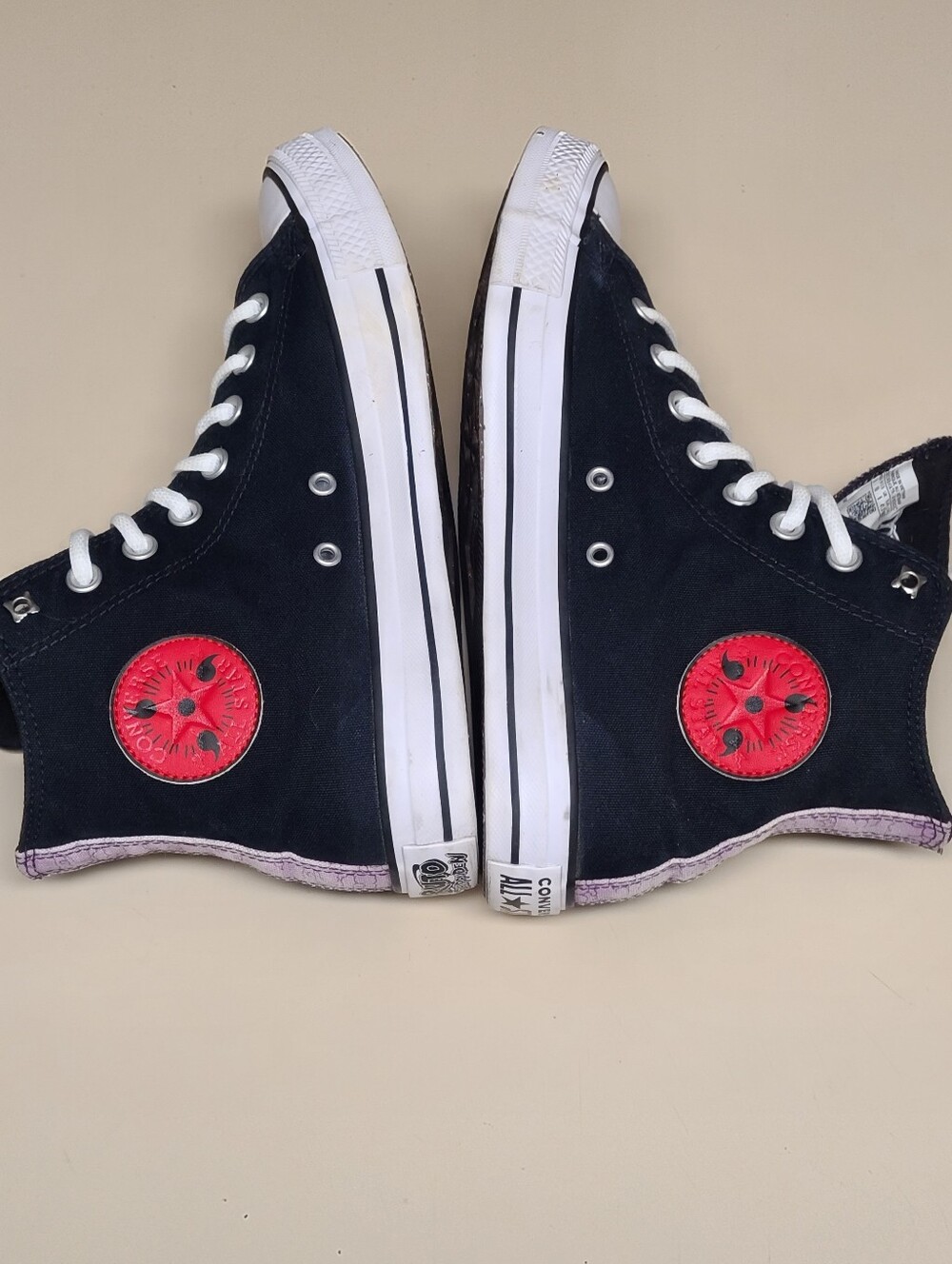 Converse X Naruto CTAS Sasuke Uchiha casual hi top sneakers size 8 - Picture 10 of 10